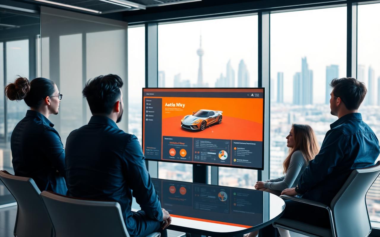 Product team reviewing the Data Driven platform